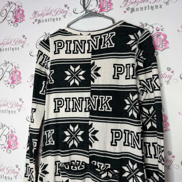 Victoria secret pink onesie long sleeve but flap waffle knit winter Pajamas - Picture 6 of 14